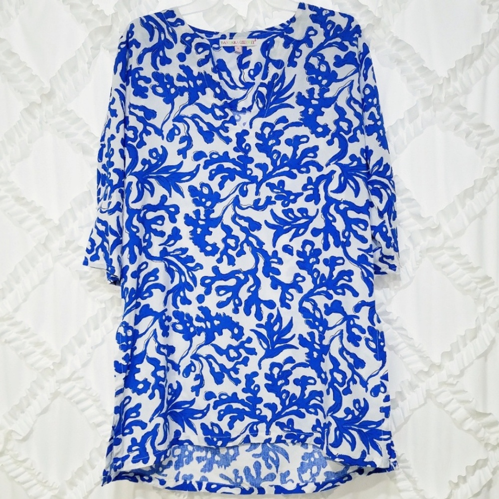 Barbara Gerwit Blue White Beach Resort Tunic